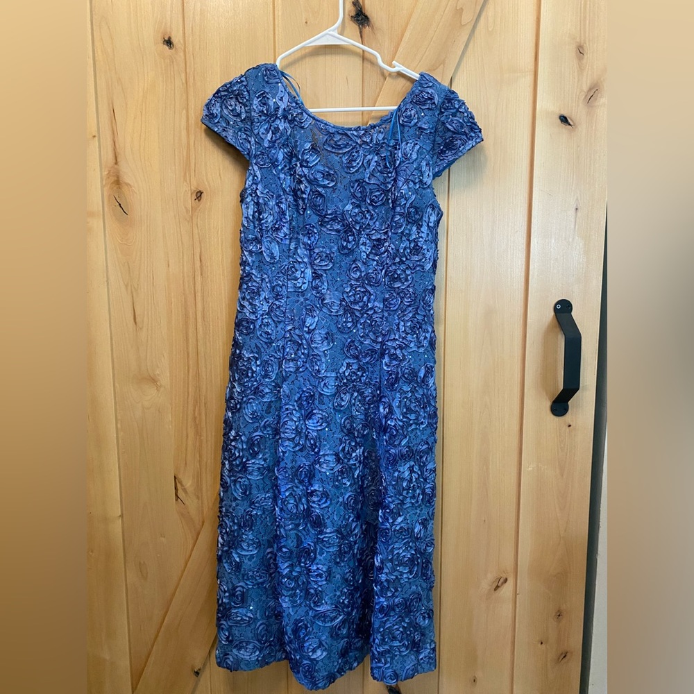 Alex evening blue floral dress
